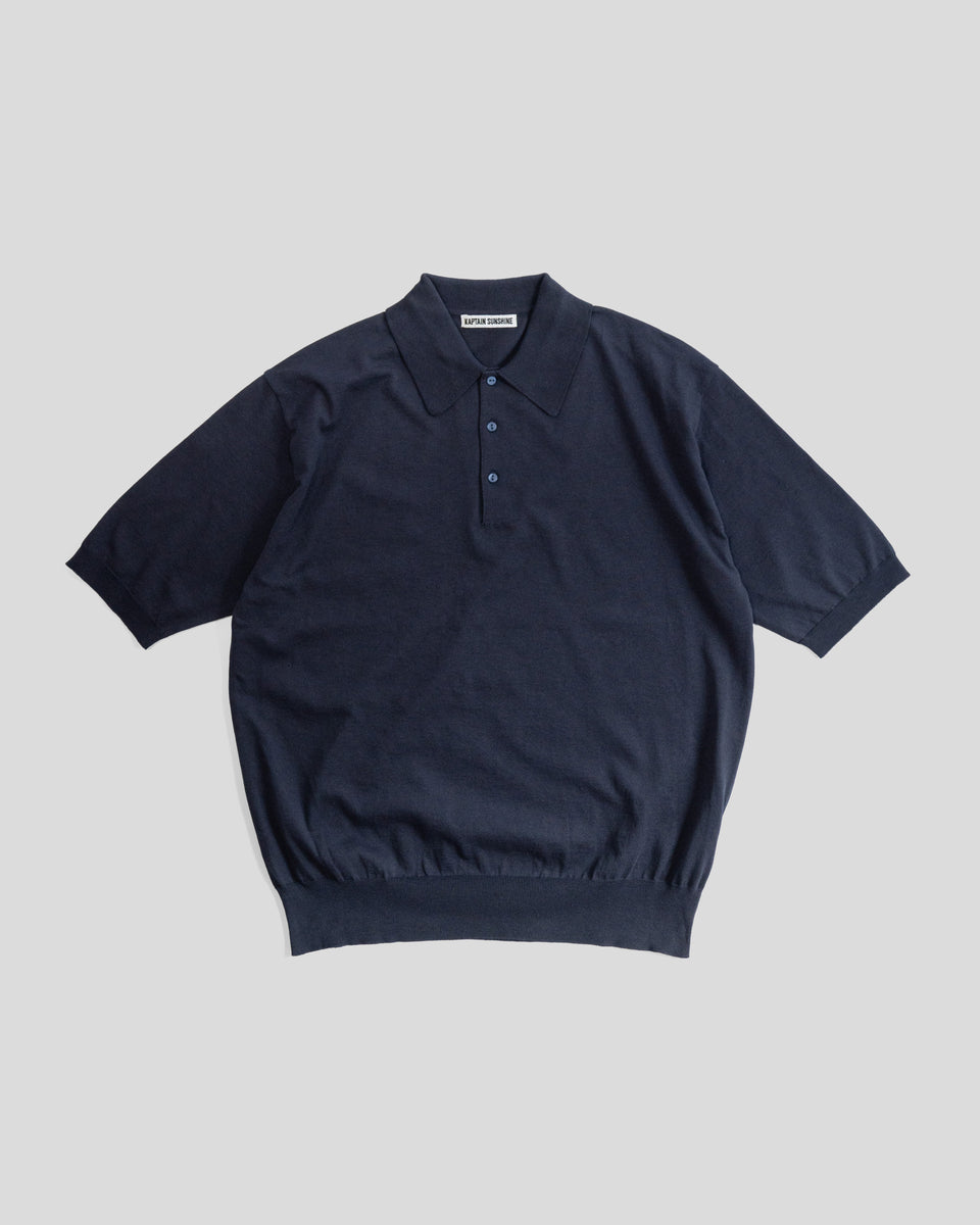 Cotton Knit Polo Shirt KS24SKN05 | Navy