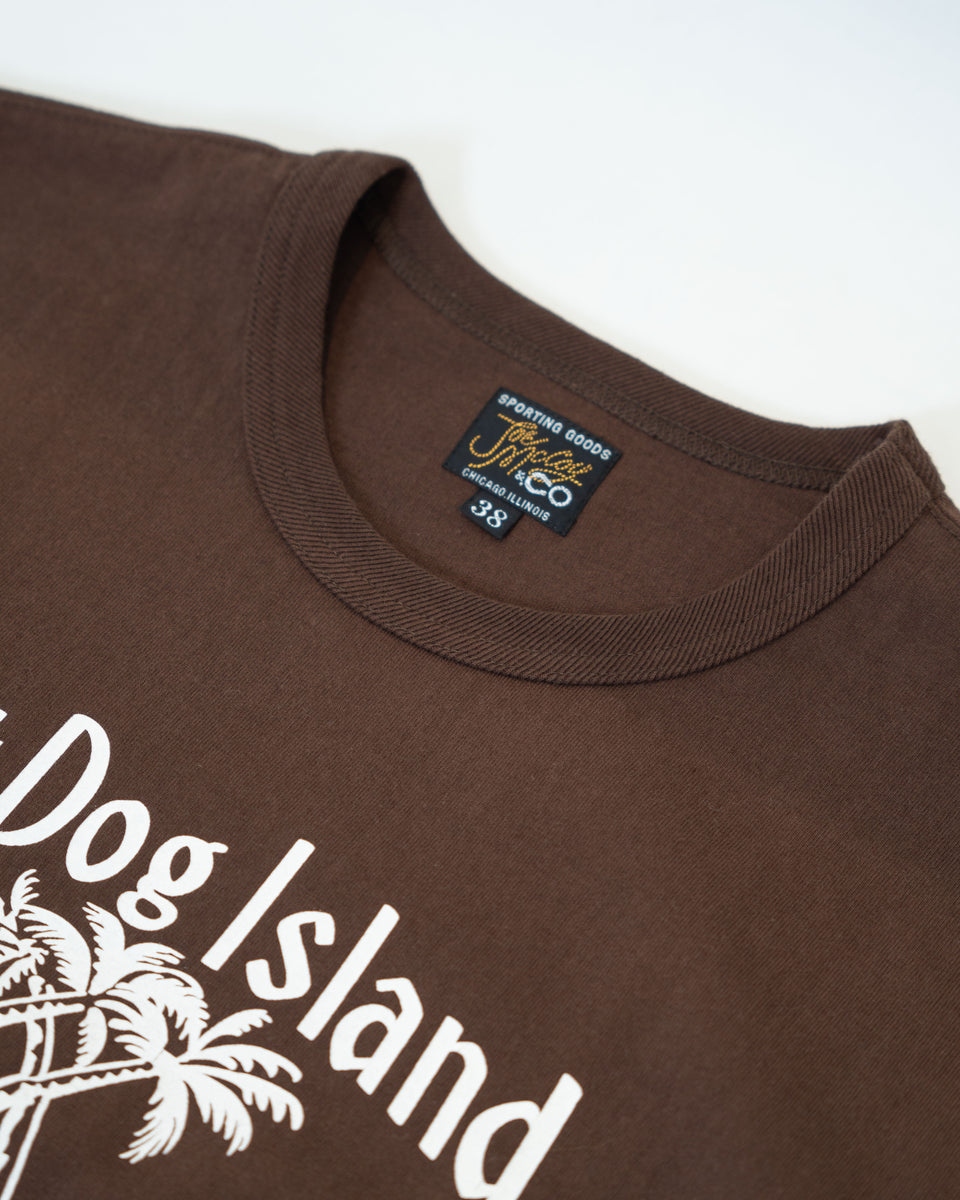 Joe McCoy Tee/ Hot Dog Island MC19028 Seal Brown The Store