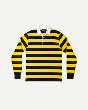 Open image in slideshow, Jagger Stripe Rugby Shirt | Yellow-Black Stripe
