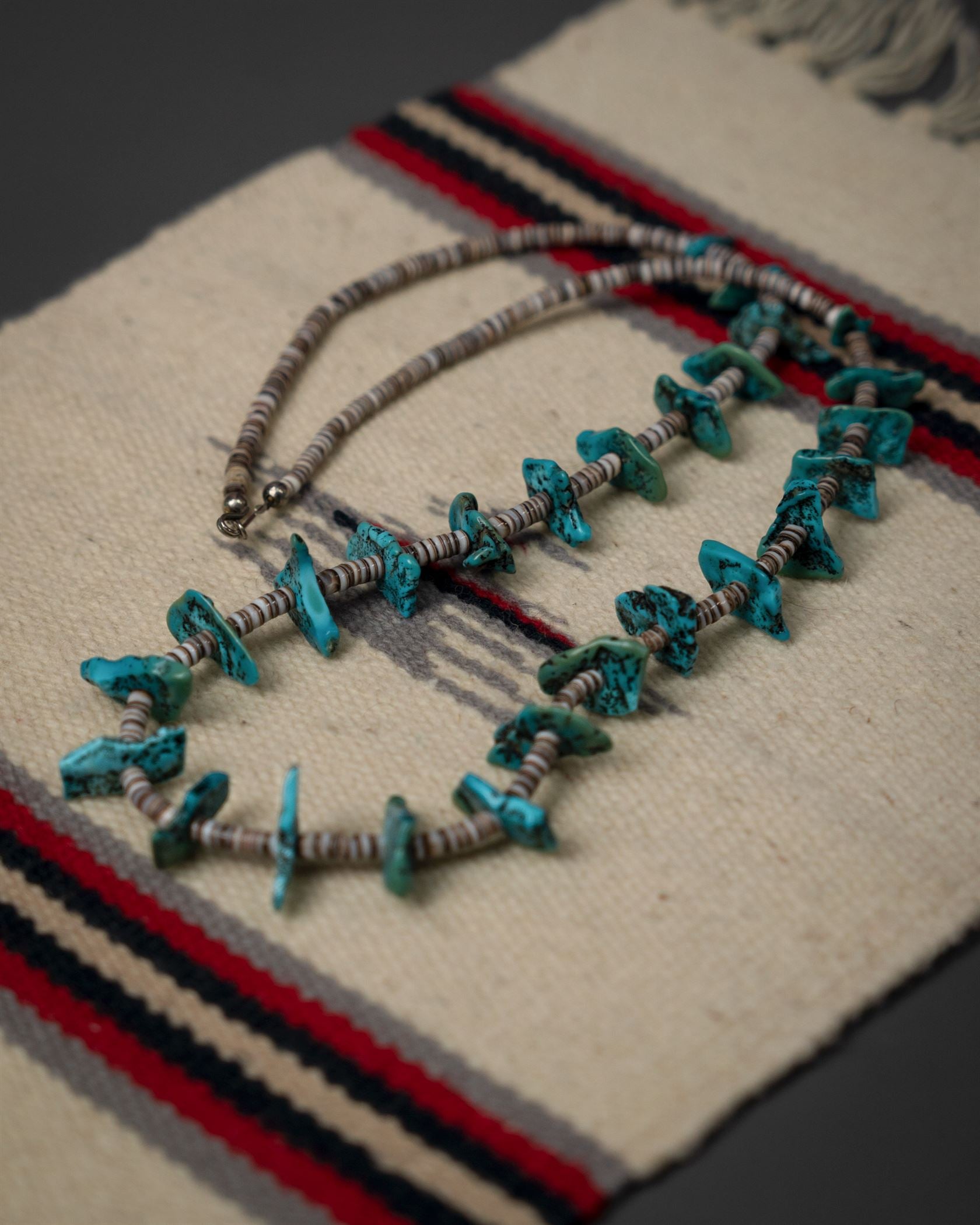 20- 1950s Heishi Turquoise Necklace - 30"