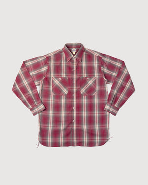 8HU Ombre Check Summer Flannel Shirt MS23008 | Pink