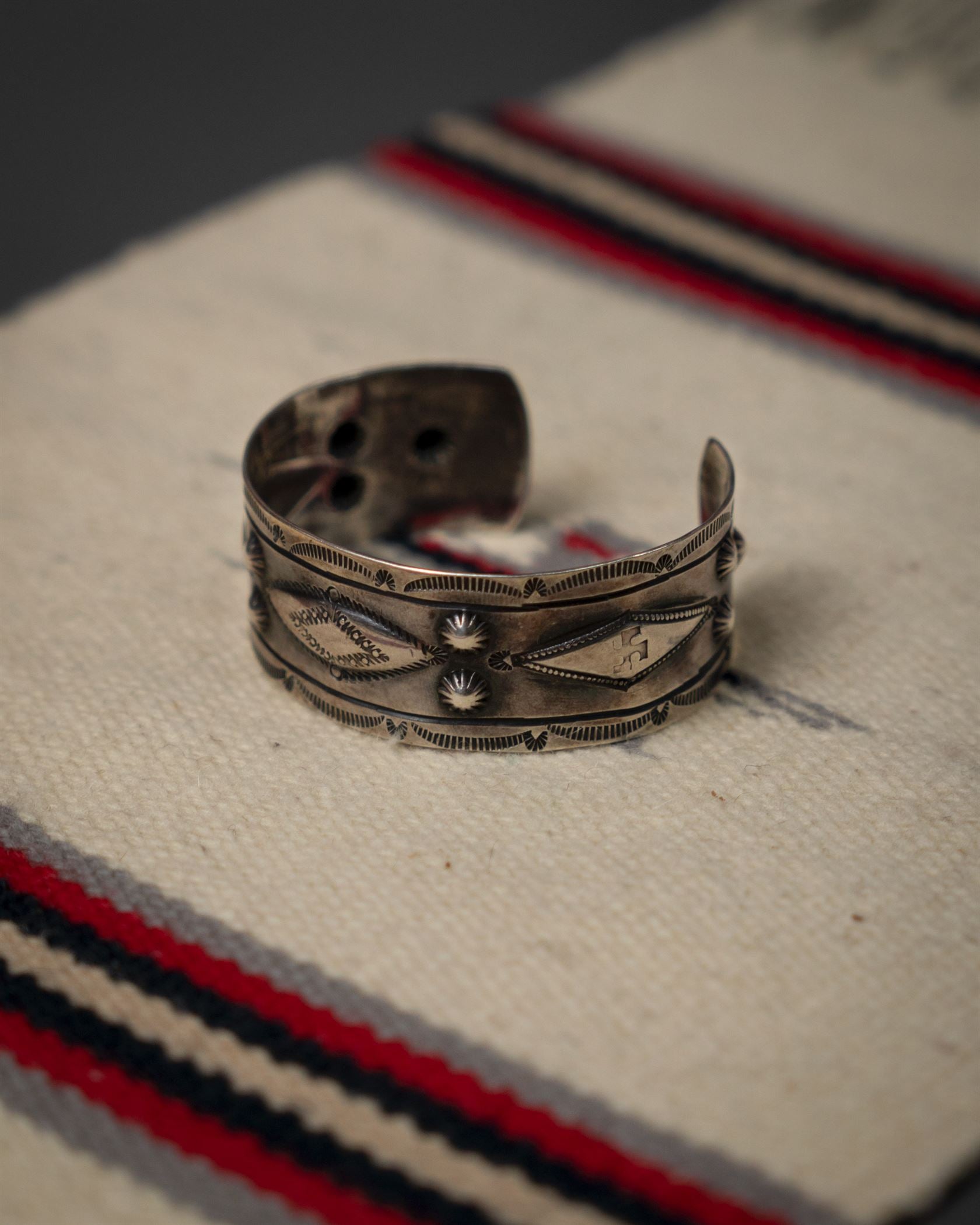 11- 1920s-1930s Navajo - Stamped Cuff