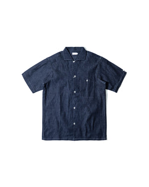 S/S Open Collar Shirts 3091 | Light Oz. Denim