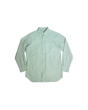 Open image in slideshow, Oxford Cloth Button Down | Ever Green Stripe
