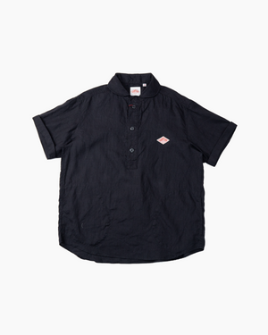 Open image in slideshow, Men&#39;s Round Collar P.O Linen Shirt S/S JD-3569 KLS | Charcoal
