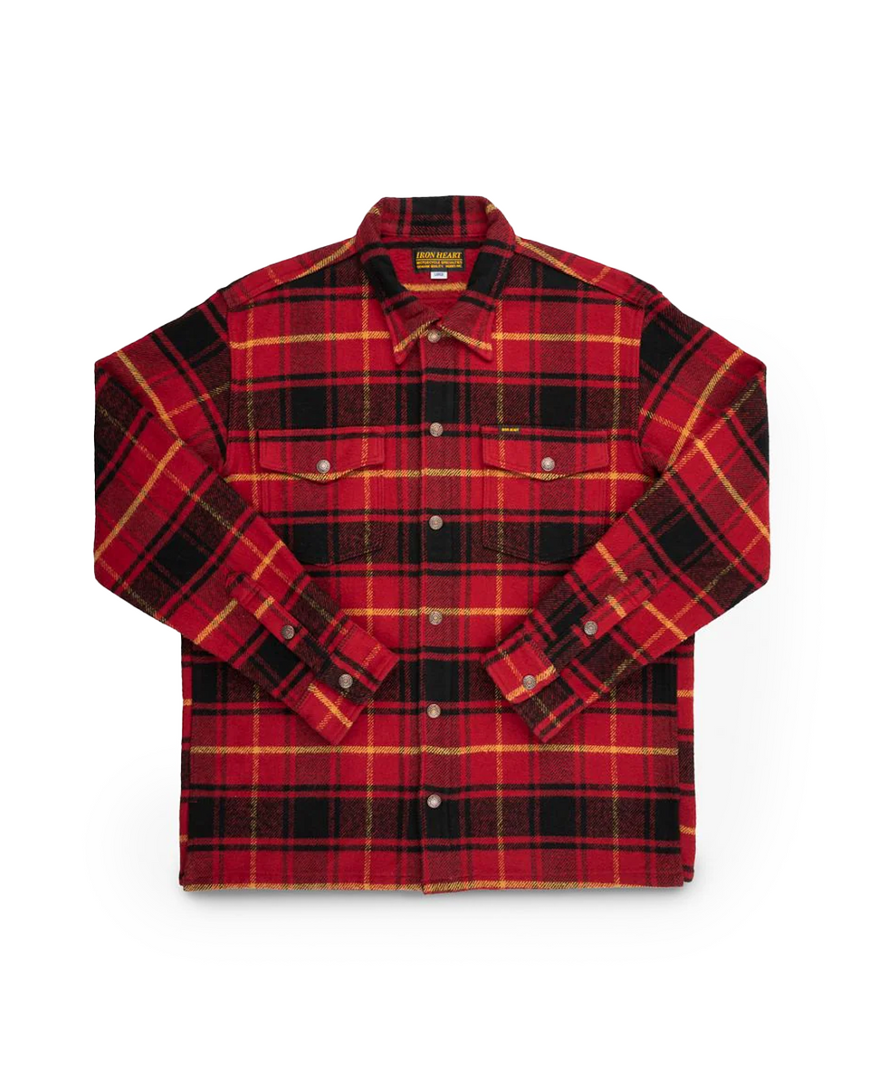 Heavy Flannel Rider's Overshirt IHSH-433 | Red – The Signet Store