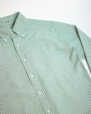 Oxford Cloth Button Down | Ever Green Stripe