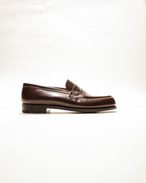 180 Penny Loafer 11411541801F | Chocolate Boxcalf Leather + Leather Sole
