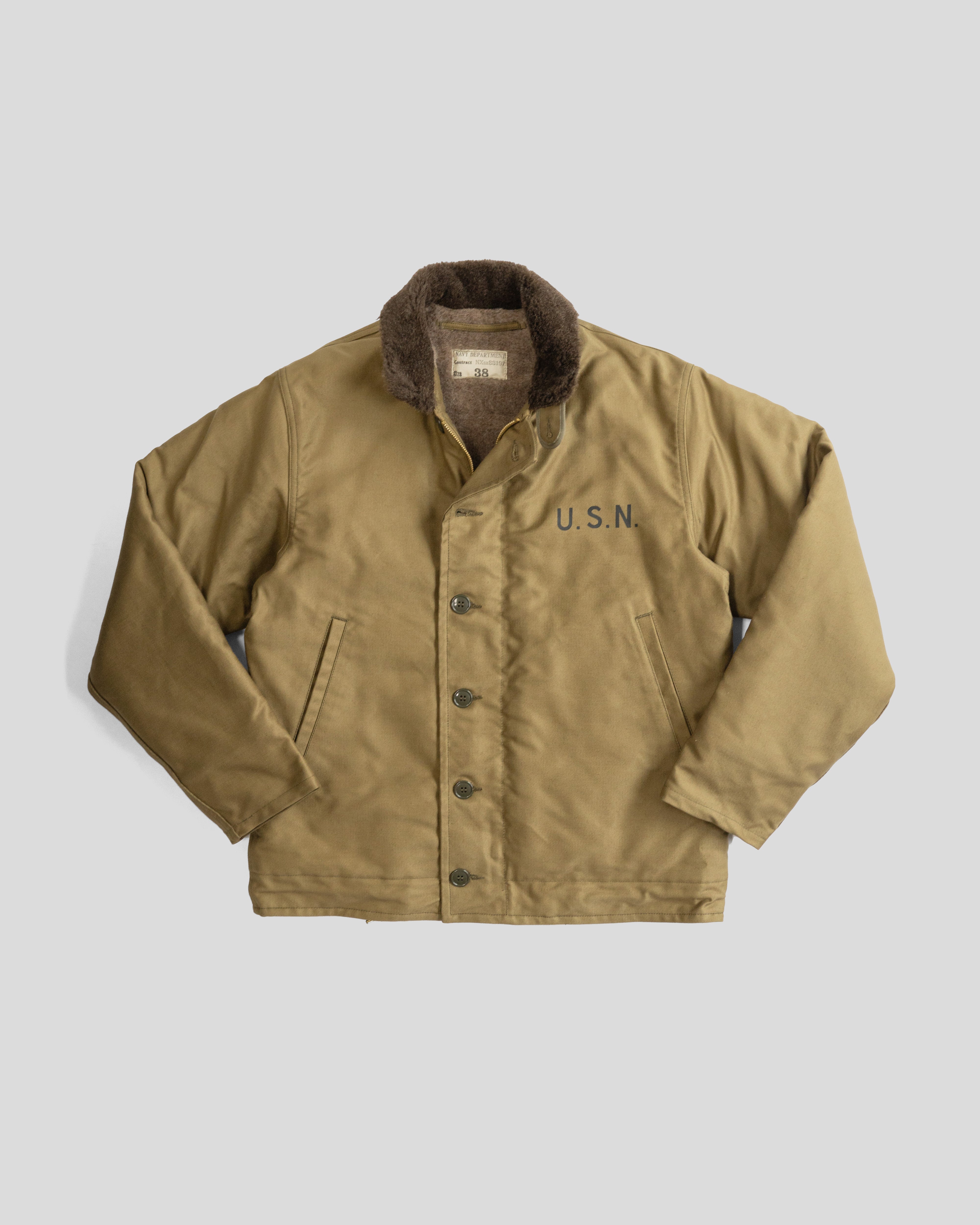 N 1 Deck Jacket Stencil MJ22115 Khaki The Signet Store n-1-deck-jacket-stencil-mj22115-khaki-the-signet-store