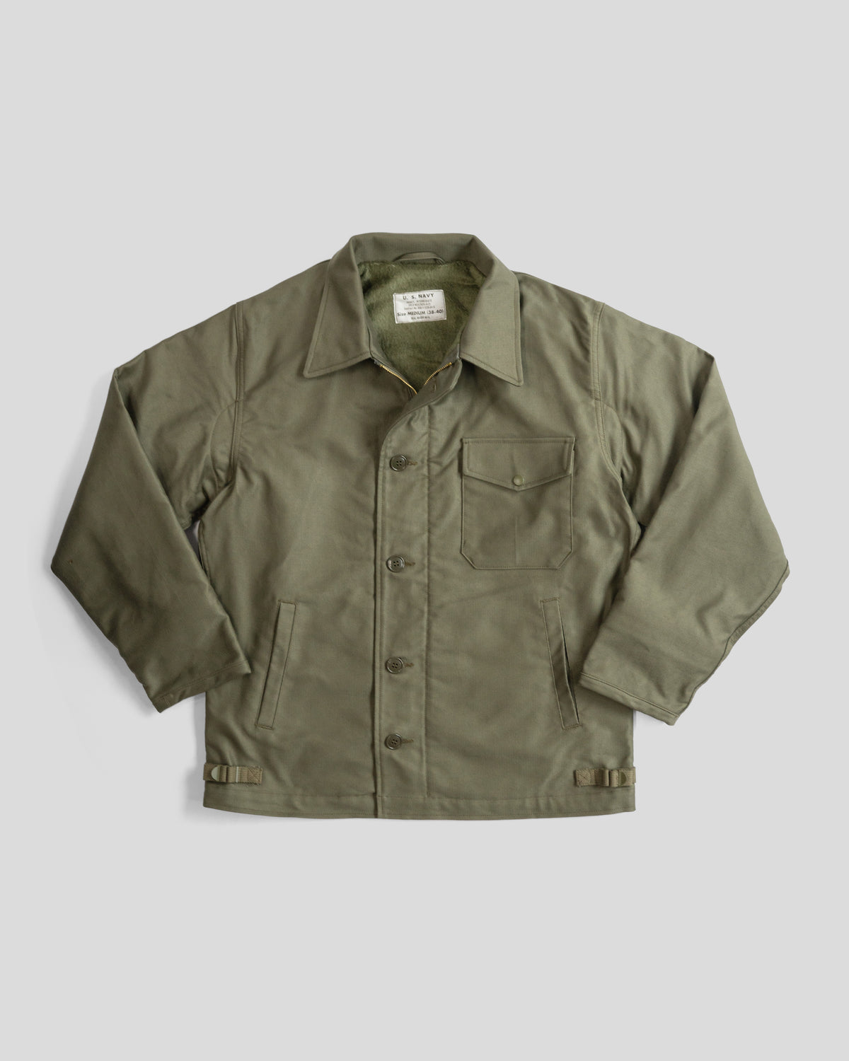 U.S.N A-2 Deck Jacket Real McCoy MFG MJ21113 | Olive – The Signet 