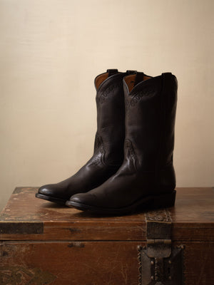 Open image in slideshow, Cowboy Boots R9026 | Black Sleek Buffalo
