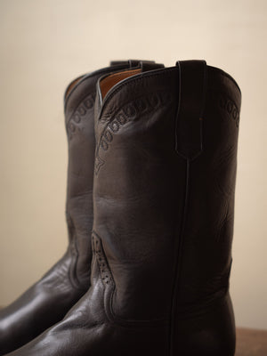 Cowboy Boots R9026 | Black Sleek Buffalo