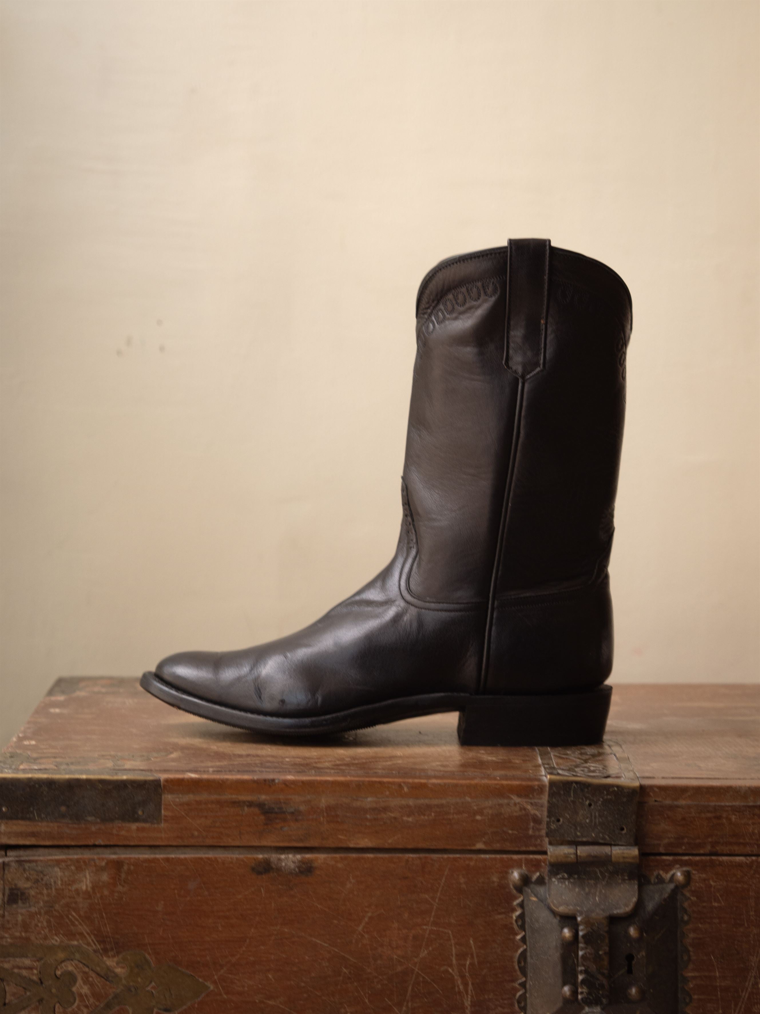Cowboy Boots R9026 | Black Sleek Buffalo
