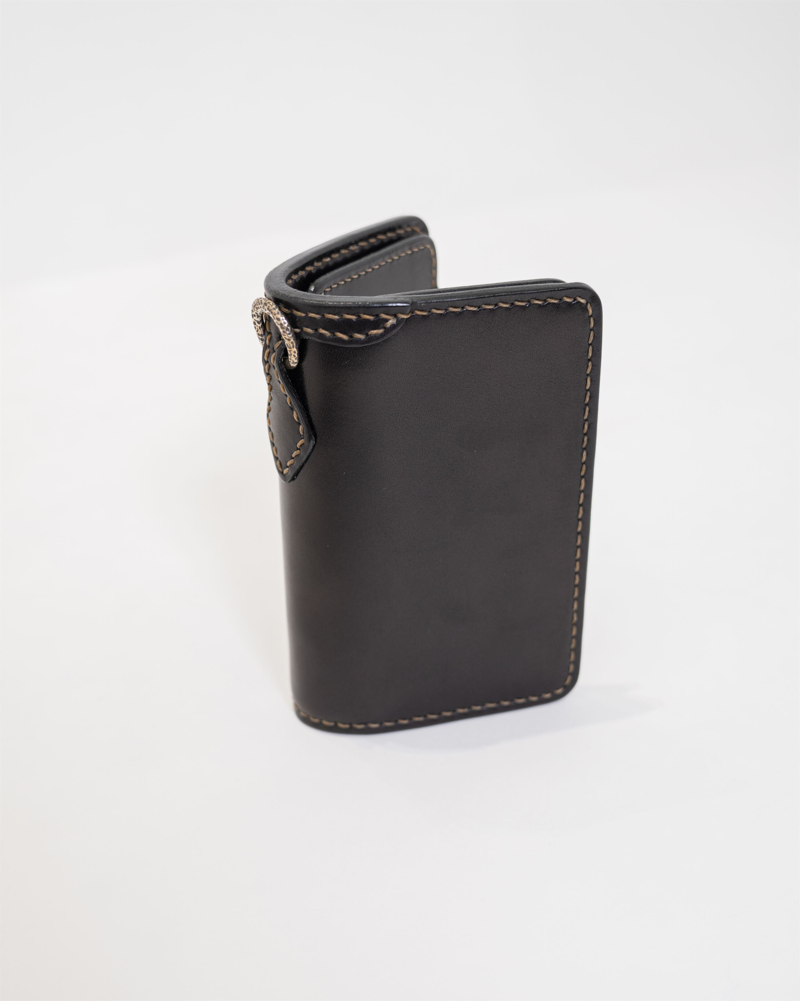 Harness Leather Hand Sewn Zip Wallet FN-WMN4-4Z | Black