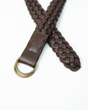 Hand Woven Calf Leather Belt 58123 | Sequoia (Brown)