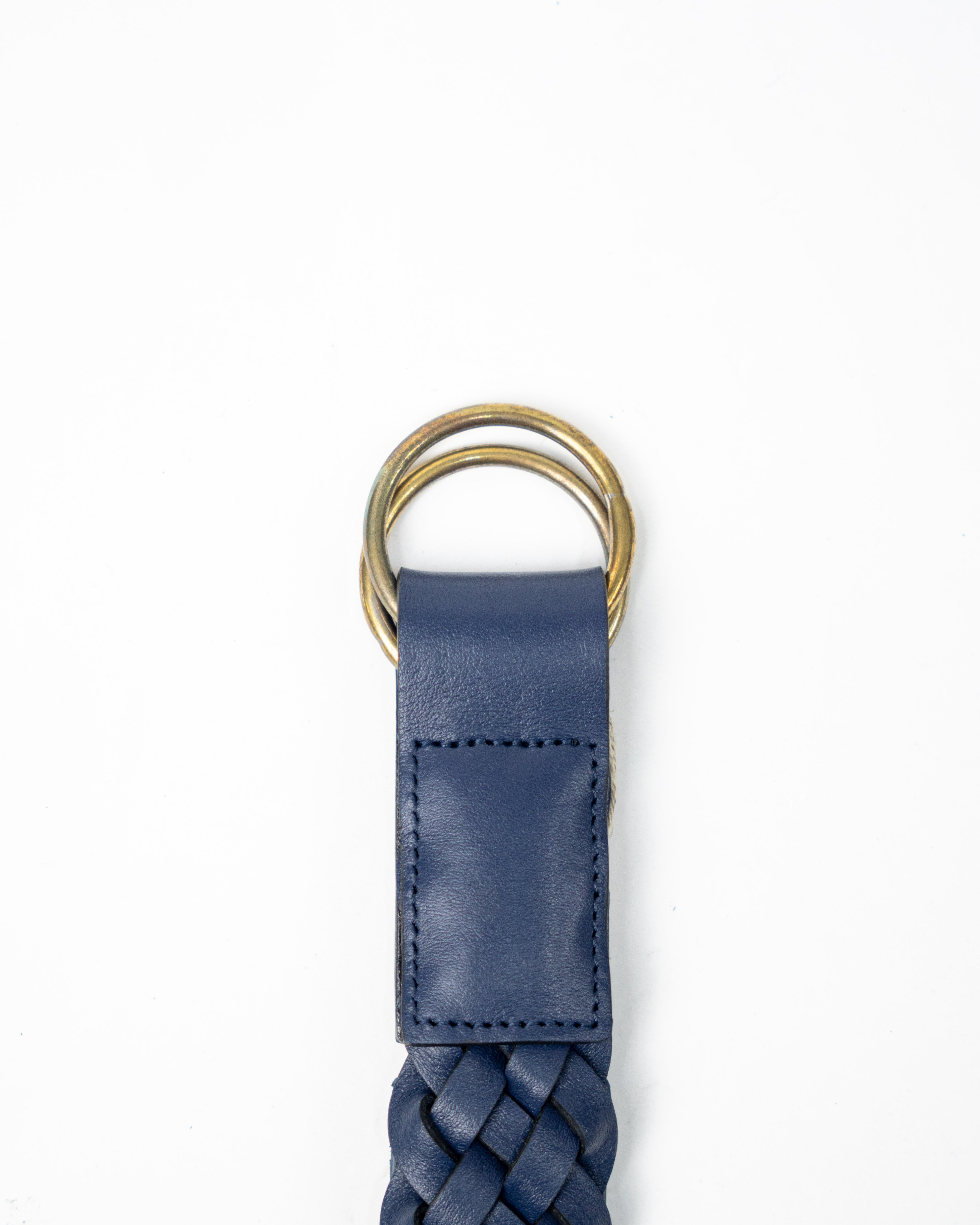 Hand Woven Calf Leather Belt 58123 | Nocturne (Blue)
