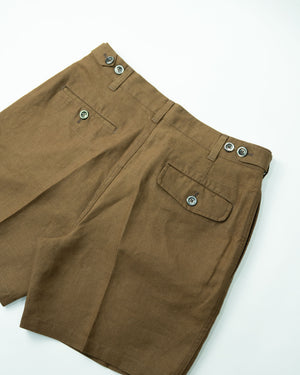 Linen Cotton Shorts | Coffee