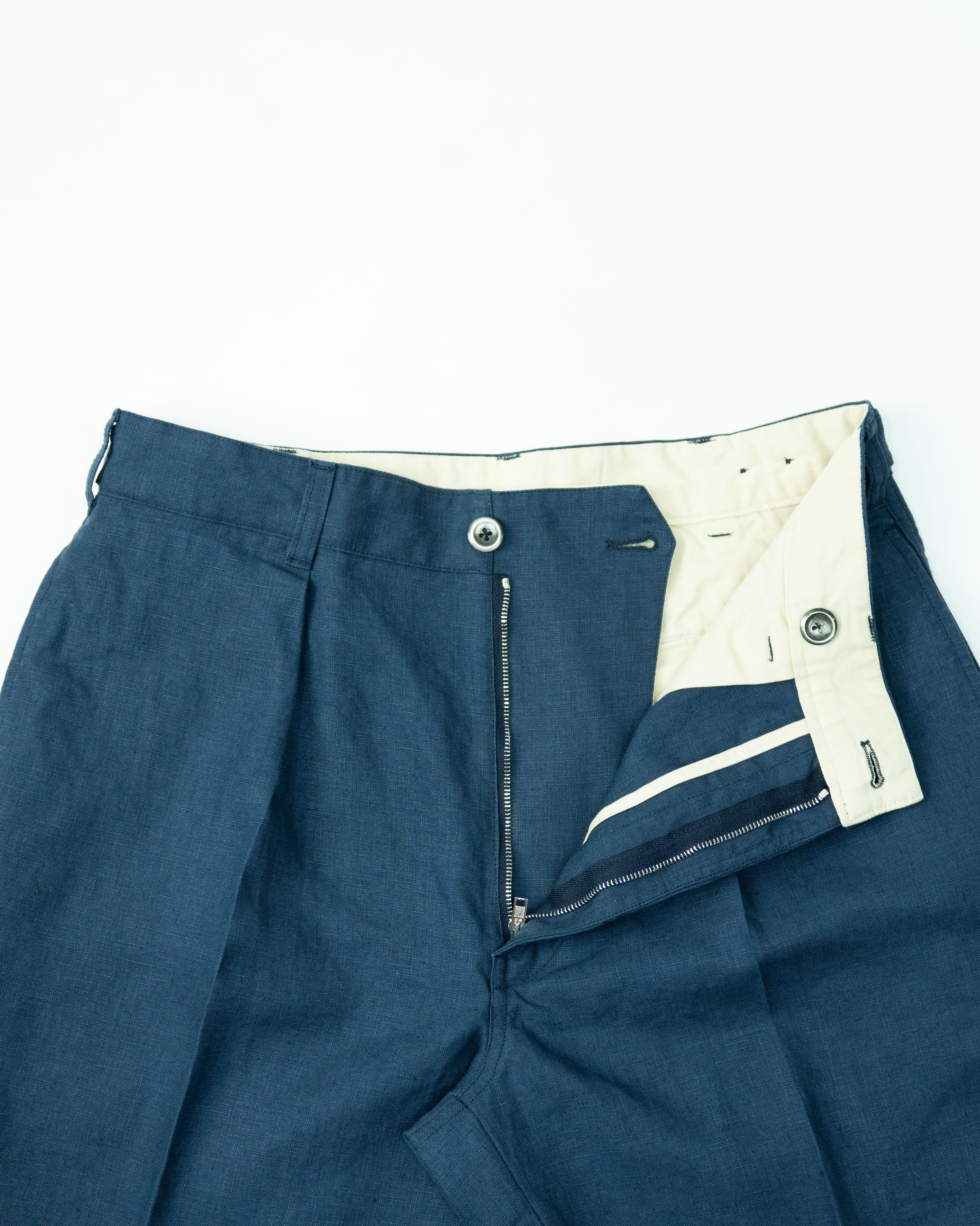 Linen Cotton Shorts | Navy