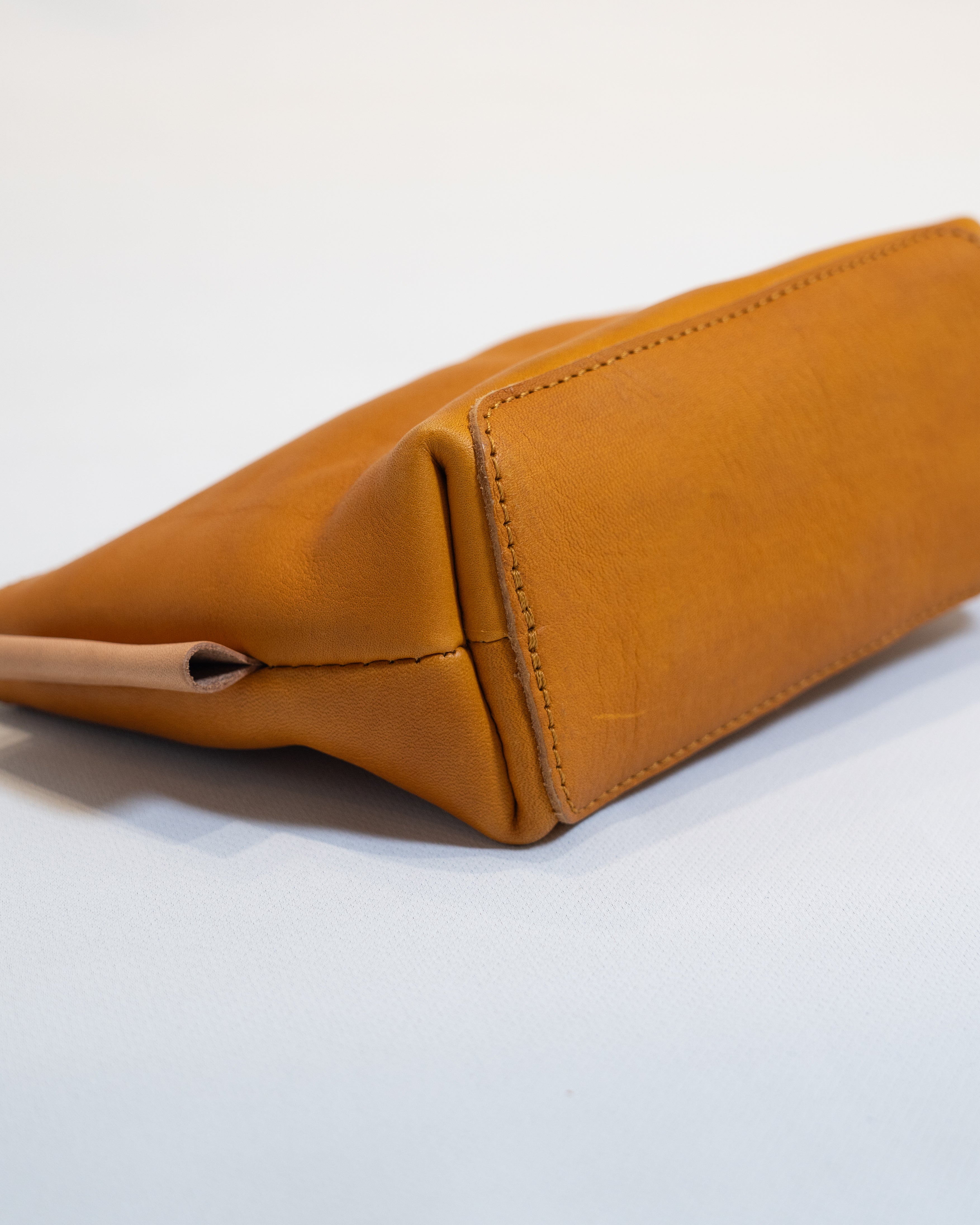 Leather Pouch L | Yellow