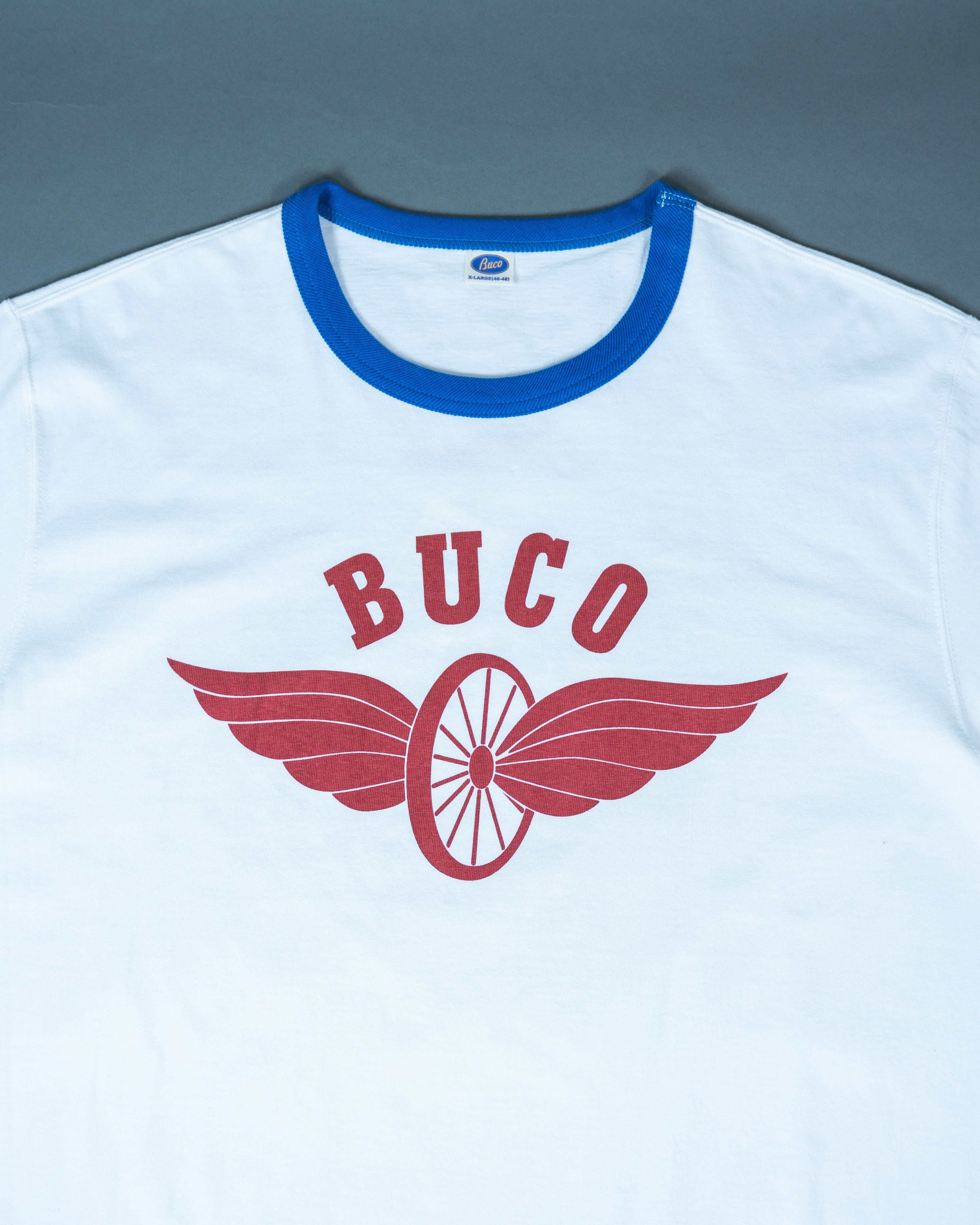White-Blue Buco Tee / Flying Wheel | BC20001