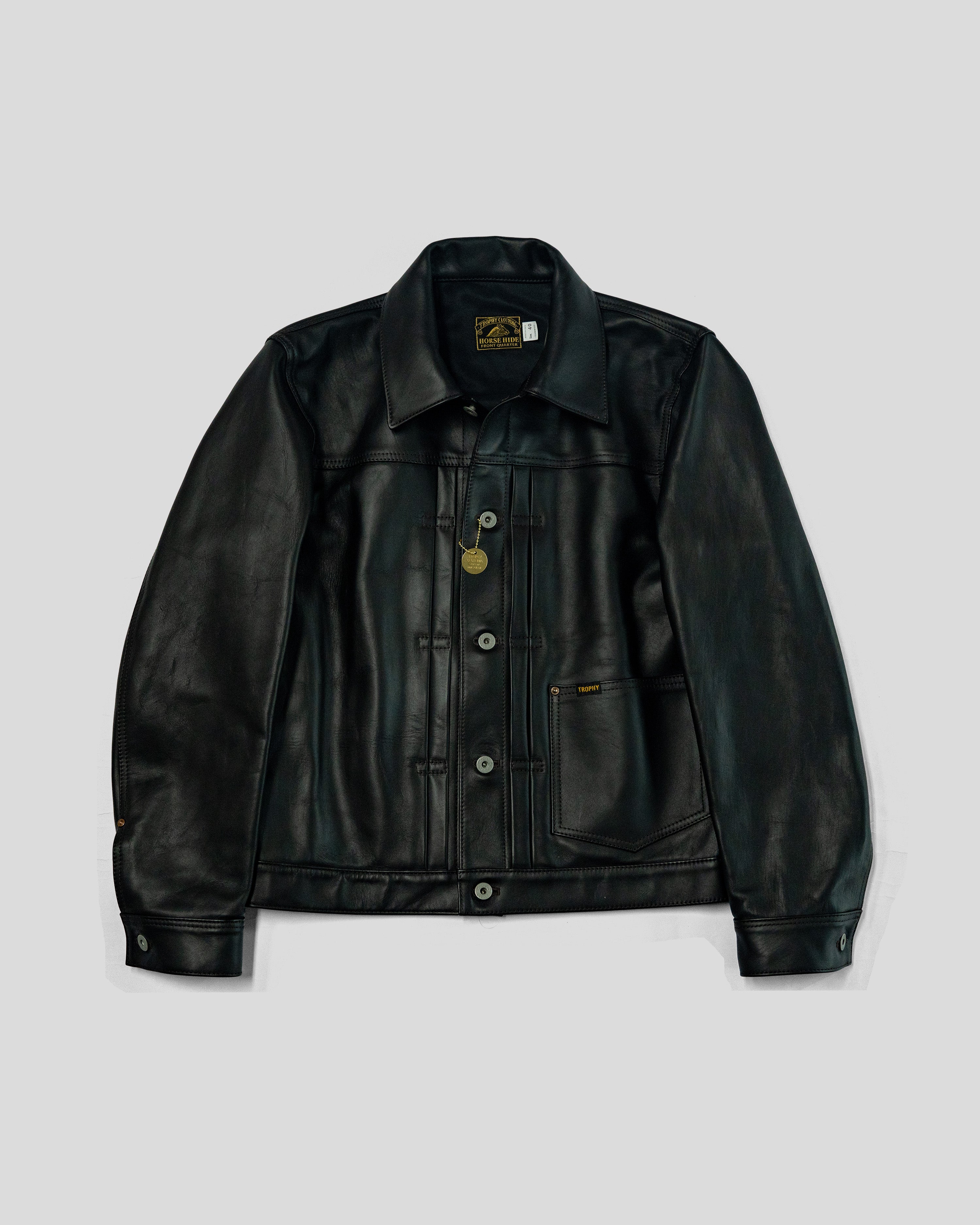 Genuine Horsehide Button Jacket TR-YL23 | Black – The Signet Store