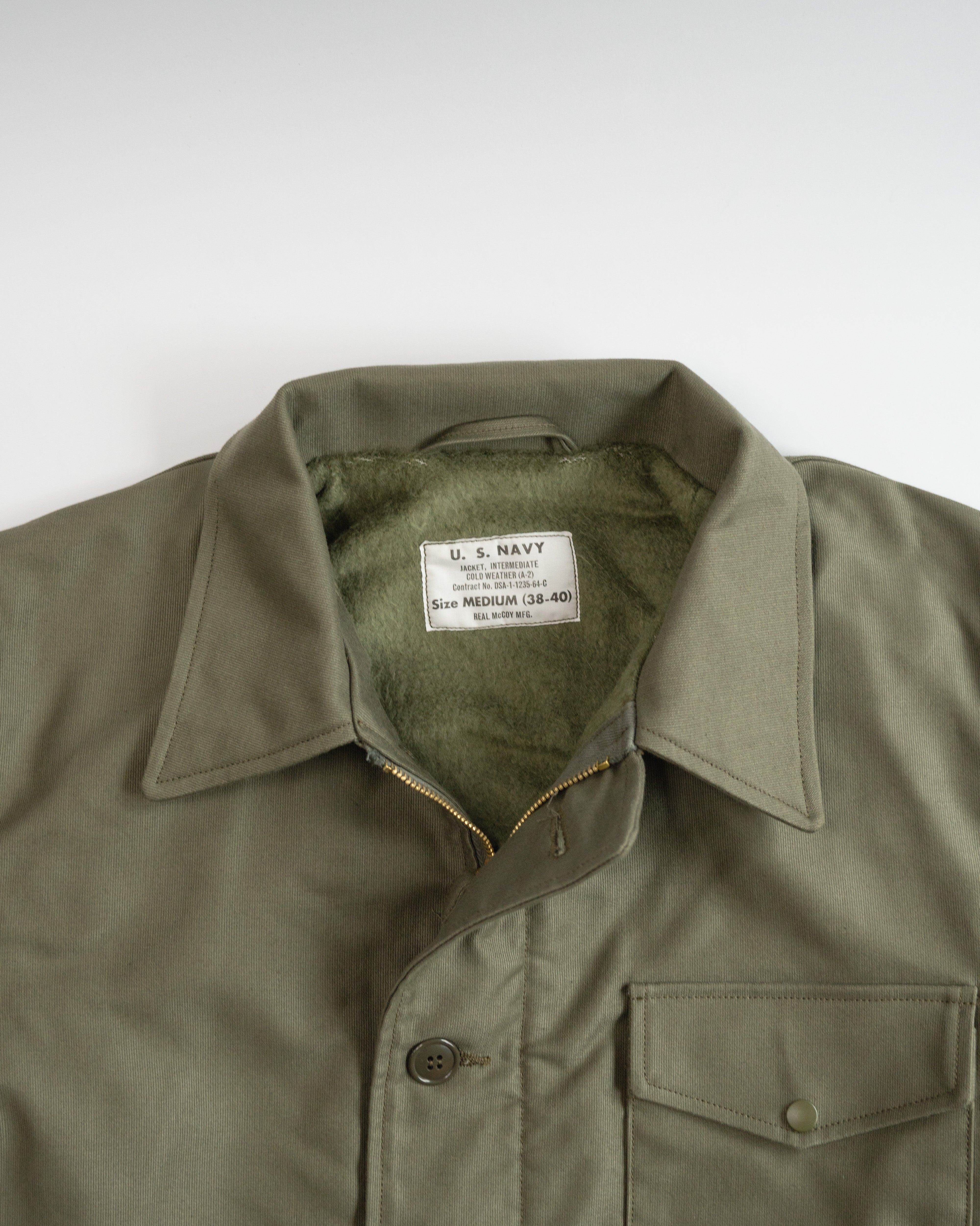 A-2 Deck Jacket Real McCoy MFG MJ21113 Olive – The Signet