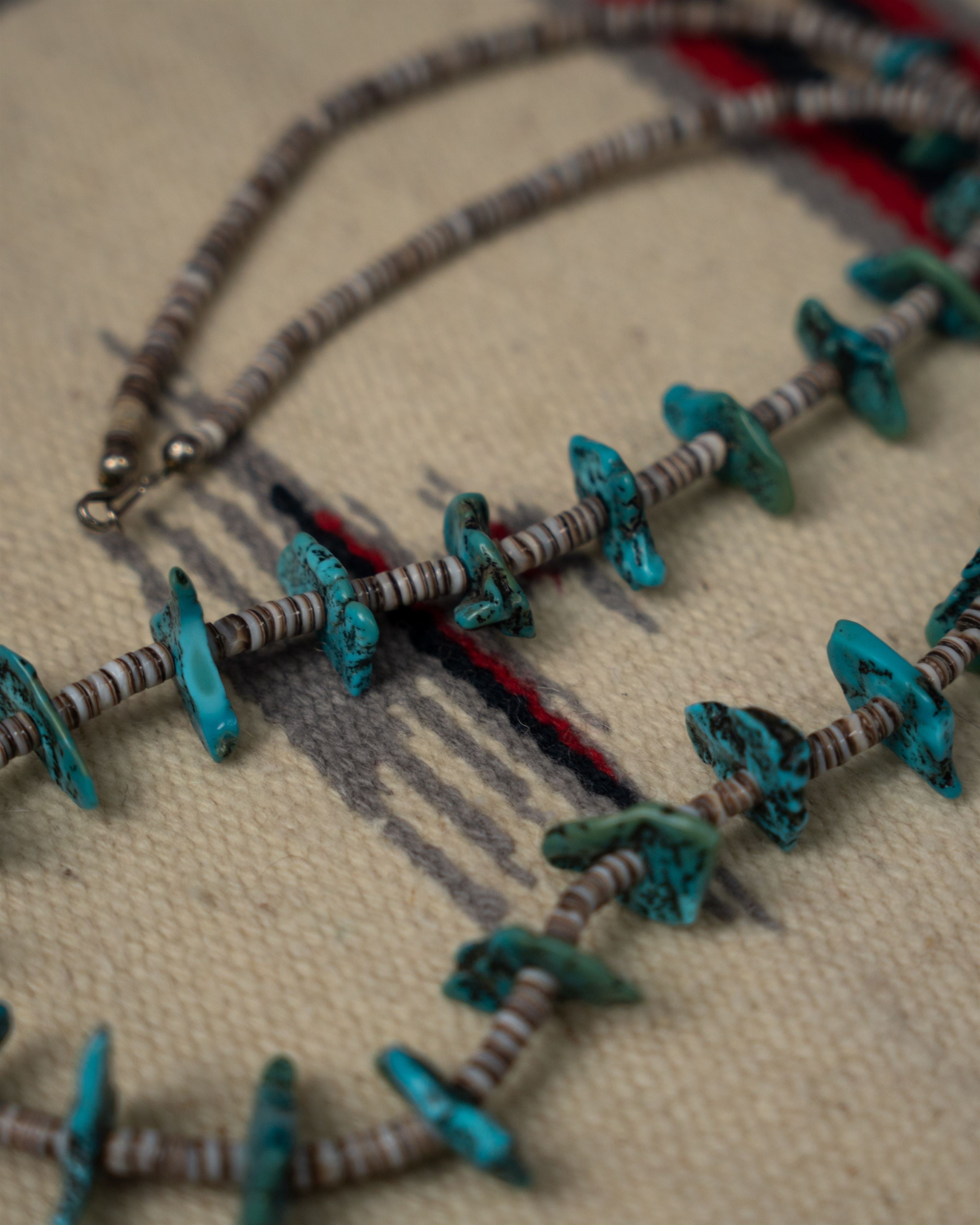 20- 1950s Heishi Turquoise Necklace - 30"