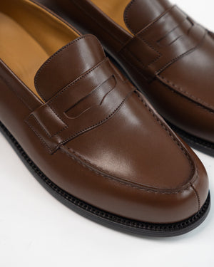 180 Penny Loafer 11411821801F | Tan Boxcalf Leather + Leather Sole