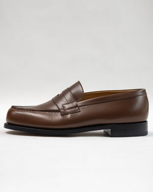 180 Penny Loafer 11411821801F | Tan Boxcalf Leather + Leather Sole