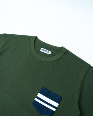 Going to Battle Denim Pocket T-Shirt MT003 | Olive