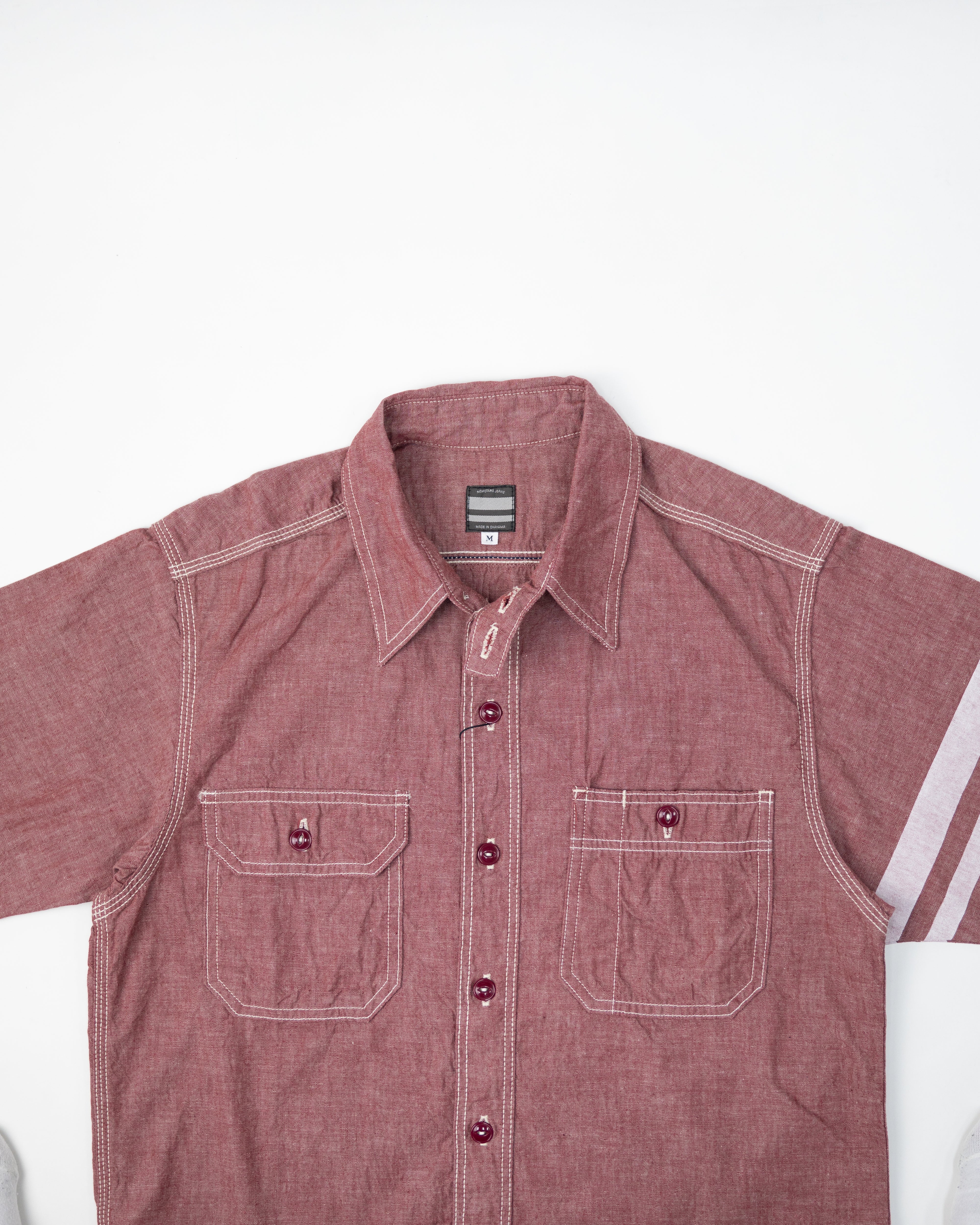 5oz. Chambray Short Sleeve Shirt MS045S | Red
