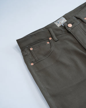 Bedford Cord Five Pocket Pants | Faded Olive