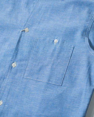 S/S Open Collar Shirts 3091 | Cheese Chambray