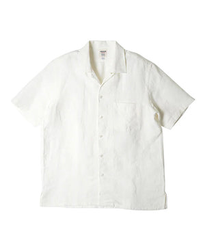 Open image in slideshow, Shonan Open Collar Extra Heavy Linen Shirt YNLS2510 | White
