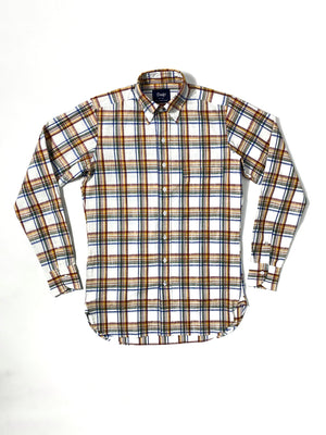 Open image in slideshow, Checked Button Down Shirt DR2A4A | Brown-Ecru
