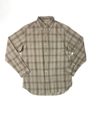 Open image in slideshow, Washed Madras Oxford Collar Button | Earthtone Plaid
