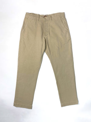 Open image in slideshow, Rustic Plainweave Flat Front Chino | Natural
