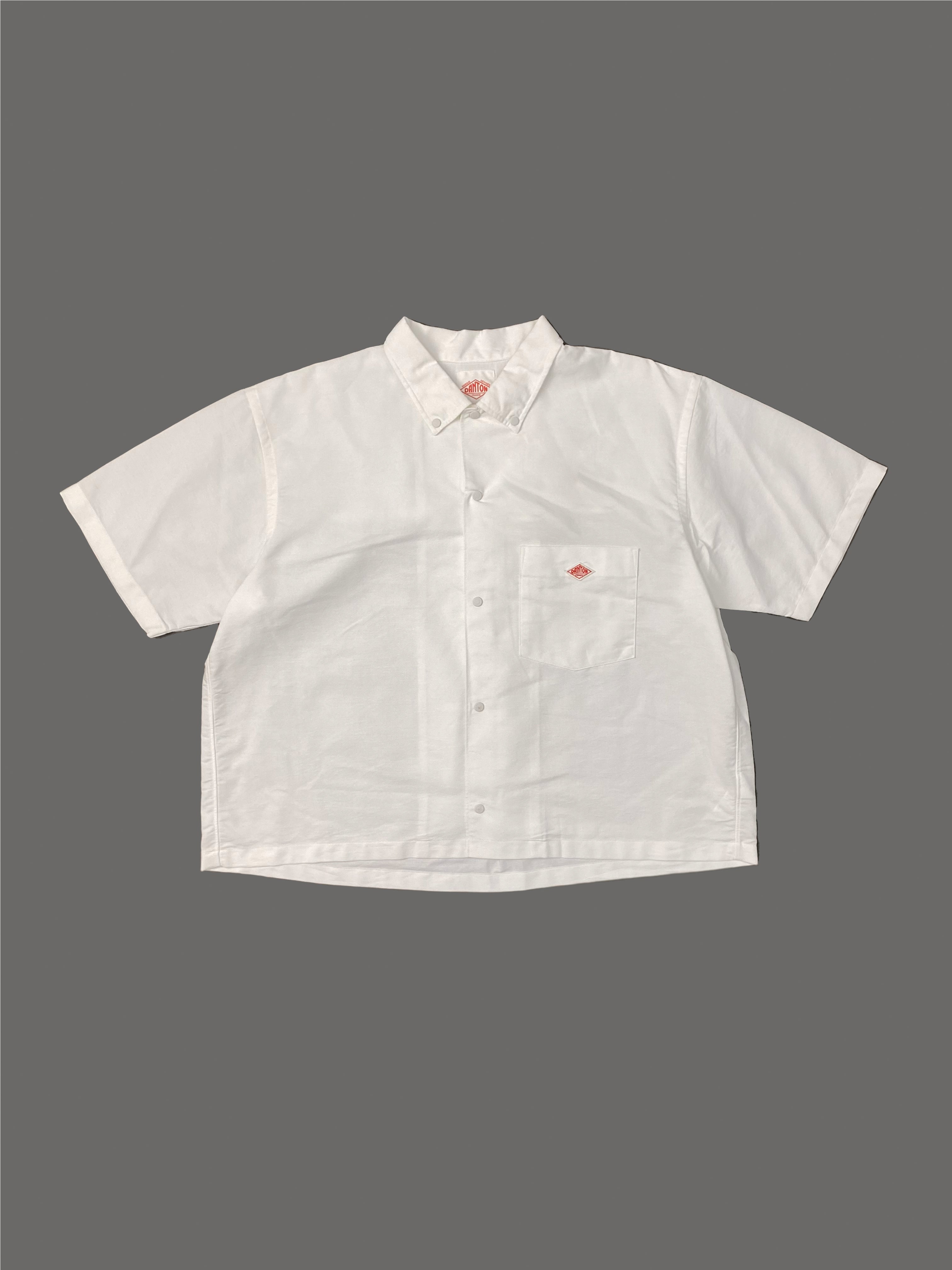 Women's Dot Button Short B.D S/S Shirt DT-B0117 CMX | White