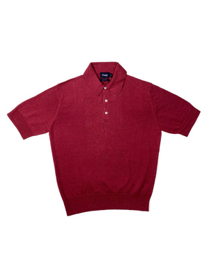 Open image in slideshow, SS Linen-Cotton Knitted Polo Shirt DRA2A3G | Pink
