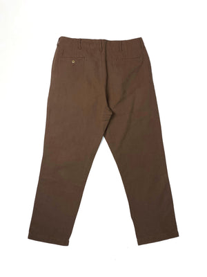 Pleated Cotton/ Linen Chinos | Churro Brown