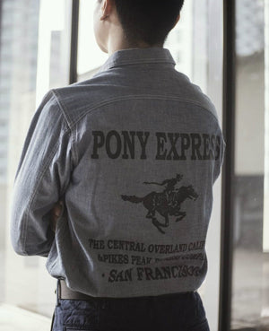 Open image in slideshow, Chambray Shirt &quot;Pony Express&quot; - The Signet Store
