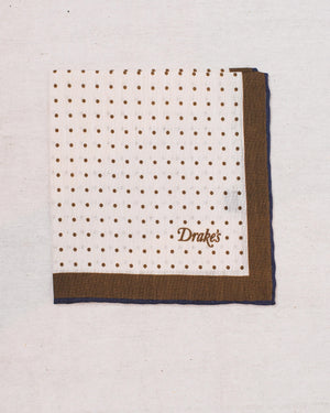 Open image in slideshow, Small Dots (Middle, Woven Cotton), Drake&#39;s - The Signet Store
