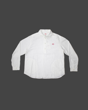 Round Collar P.O Shirt L/S Men's JD-3568 YOX | White