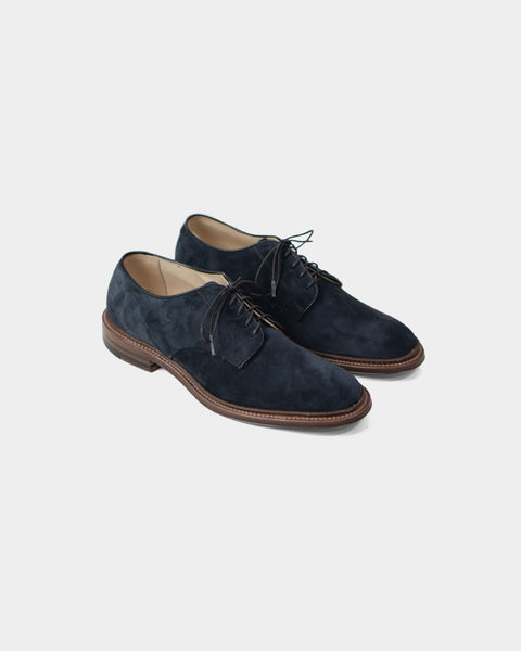 Unlined Plain Toe Blucher 29331F  Navy Blue Suede / Barrie – The