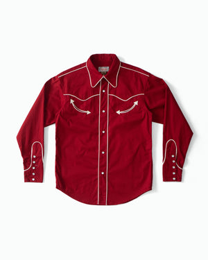 Smile Pocket Western Shirt 25574 | Red