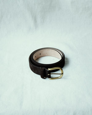 Belt Calf Suede Leather Lining Nabuk Stitch, Simonnot Godard - The Signet Store