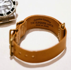 Open image in slideshow, 18mm Leather NATO G10 Strap | SL234, The Superior Labor - The Signet Store
