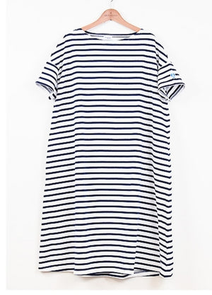 Open image in slideshow, Orcival Boat Neck Dress Short Sleeves | RC-9079, Orcival - The Signet Store
