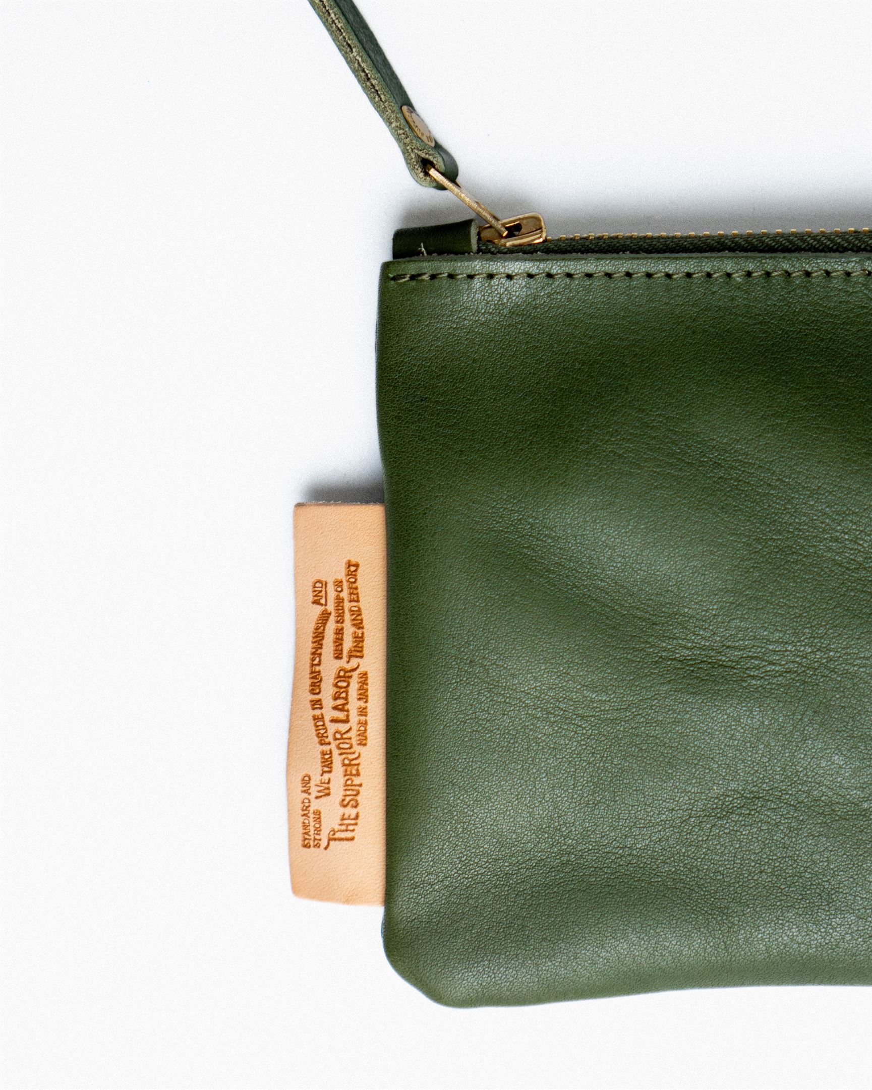 Utility Leather Pouch | Green