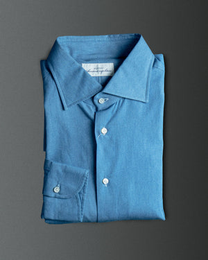 Open image in slideshow, Spread Collar Shirt Bleached | Chambray
